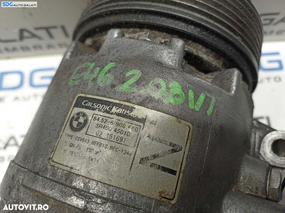 Compresor AC Aer Conditionat Clima BMW Seria 3 E46 316 318 320 i 1998 - 2005 Cod 6908660 [X3535SOS] - 6