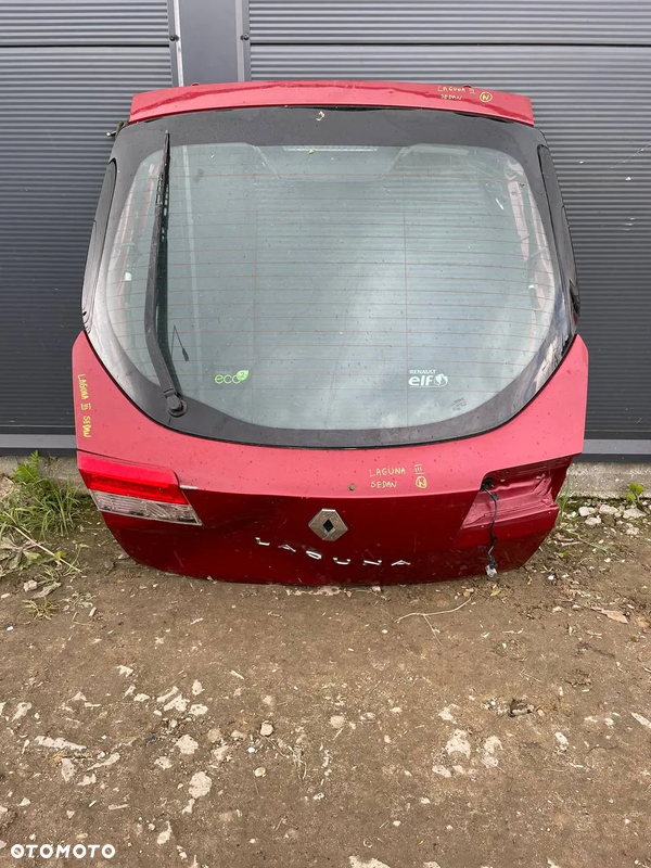 KLAPA BAGAŻNIKA RENAULT LAGUNA III HB SED KOLOR CZERWONY CZERWONA