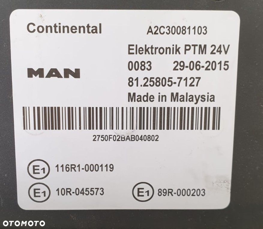 STEROWNIK KOMPUTER PTM MAN TGX 81258057127 - 5