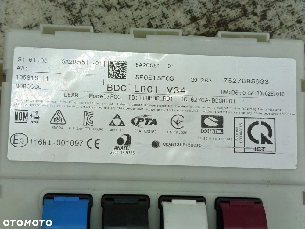 BMW F45 F46 MINI F55 MODUŁ BSI KOMFORTU 5A20551 5F0E15F BDC-LR01 - 5