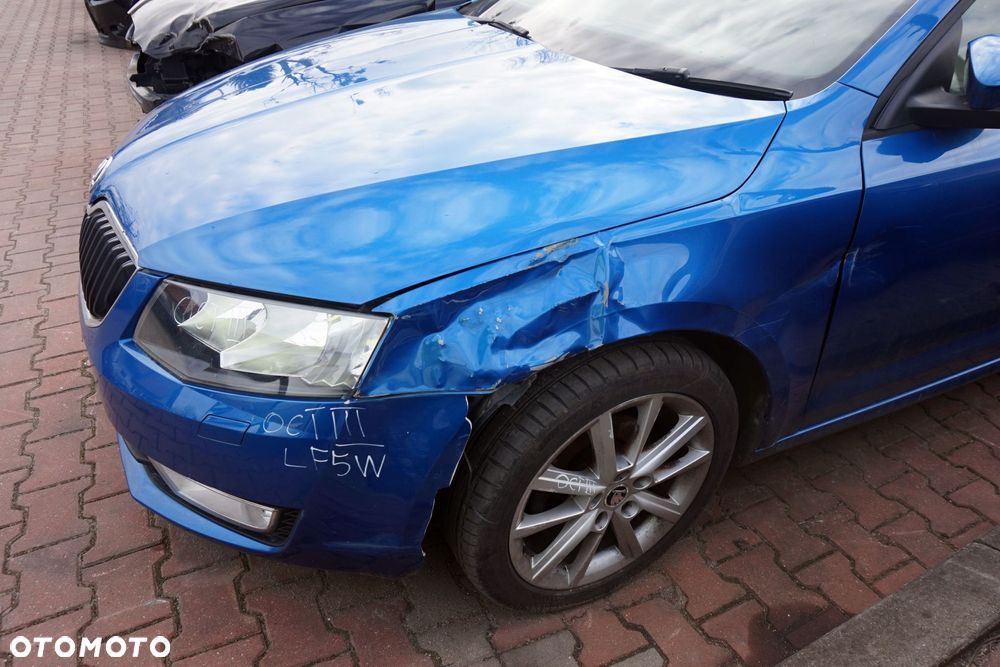 MASKA ZDERZAK BŁOTNIKI LAMPY OCTAVIA III 5E5 LF5W RADAR SPRYSKI SKODA 2012-2016 NIEBIESKI PRZÓD KOMPLETNY - 12