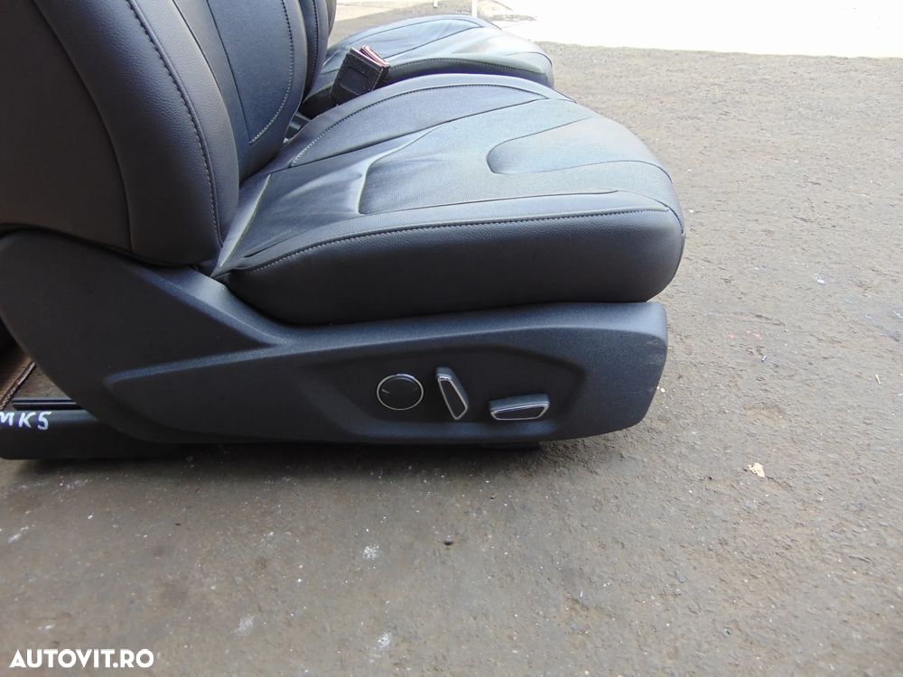 Scaune Ford Mondeo Mk5 interior piele scaune fata bancgete spate piele electrice incalzite - 5