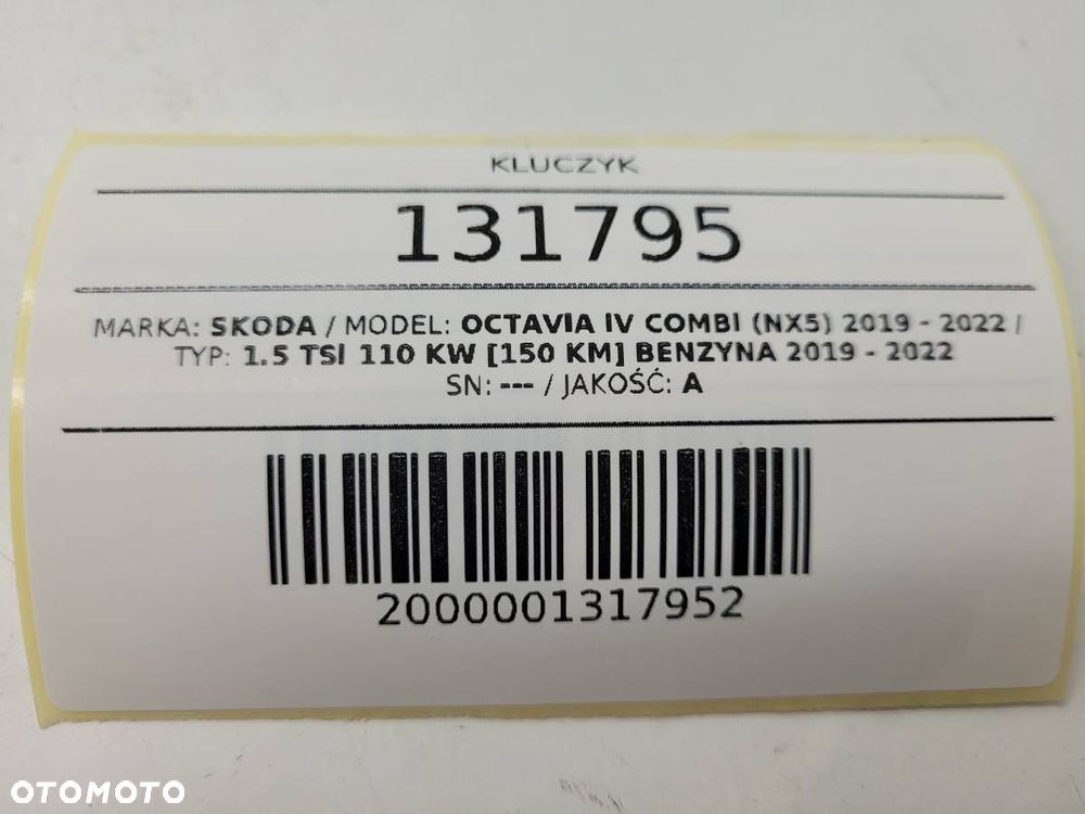KLUCZYK PILOT SKODA OCTAVIA IV 5E3959753R - 8