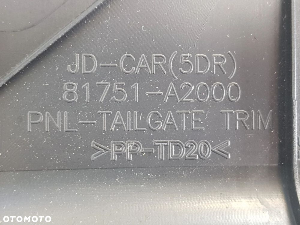 Osłona tylna progu bagażnika Tył Hyundai i30 Kia Ceed II 81751-A2000 - 5