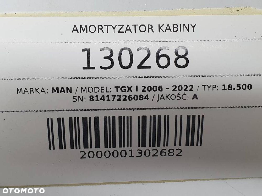 AMORTYZATOR KABINY PODUSZKA MIECH MAN TGX I 81417226084 - 4