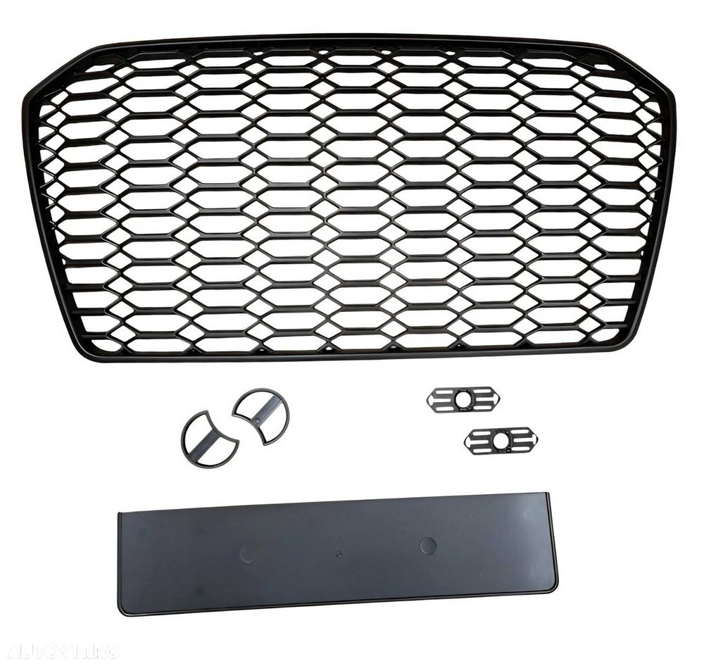 Grila Centrala Audi A6 C7 RS6 Design Negru Lucios 2011 - 2014 - 2