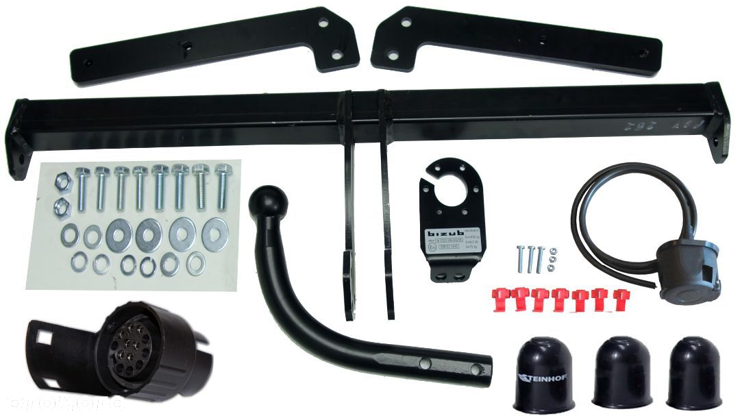 HAK HOLOWNICZY + WIĄZKA + GNIAZDO 7P + ADAPTER 7PIN/13P  FORD FOCUS MK1 I HTB 3+5D - 14