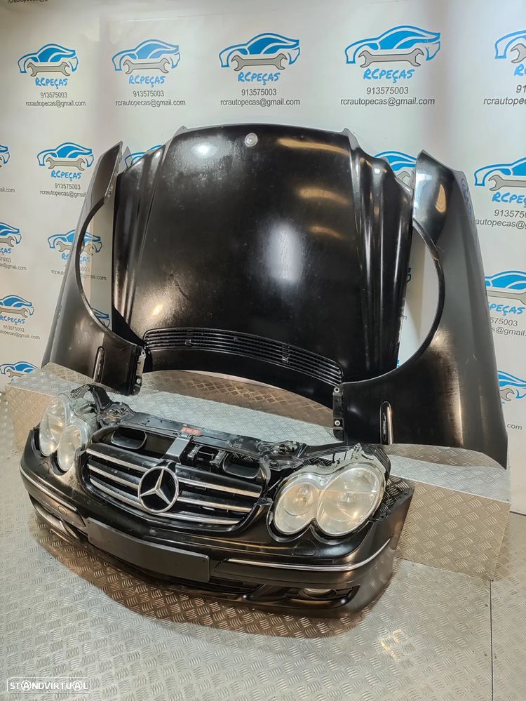 FRENTE COMPLETA MERCEDES BENZ CLASS CLK C209 W209 CAPOT PARACHOQUES GUARDA-LAMAS OTICAS RADIADOR VENTILADOR FRENTE FIBRA REFORÇO - 5