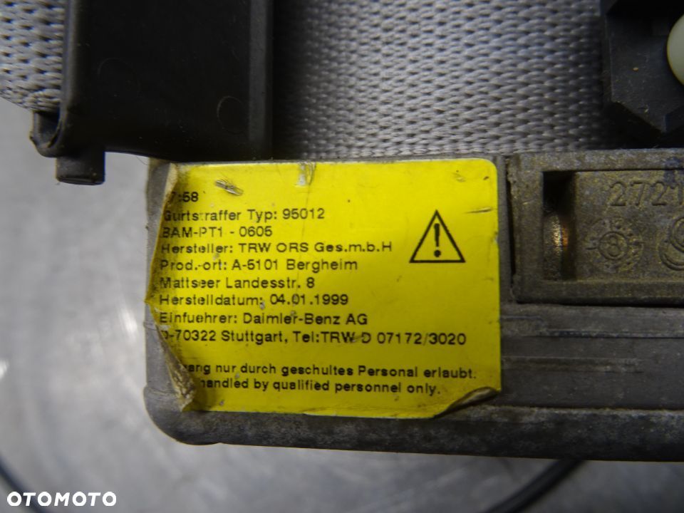 MERCEDES W220 98-01 3.2B PAS BEZPIECZEŃSTWA PRAWY LEWY PRZÓD - 8