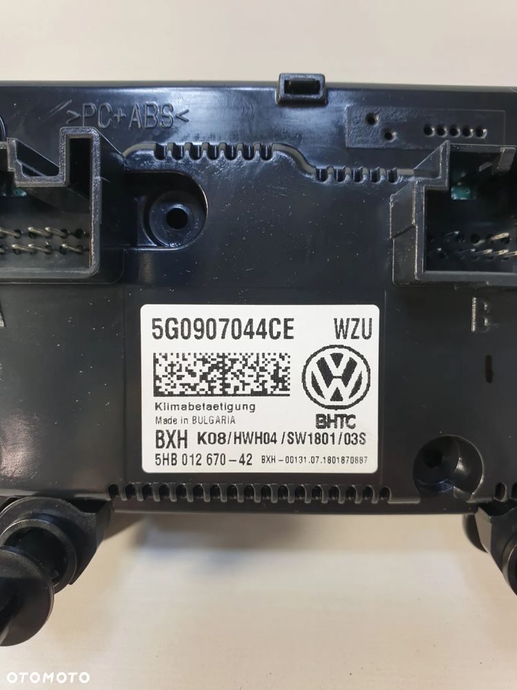 Panel sterownia  Klimatyzacji Nawiewu Climatronic VW Golf VII 7 5G0907044CE NOWY! IDEALNY! - 3