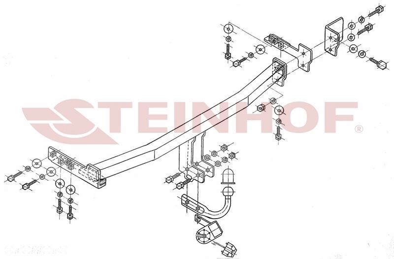 Hak Holowniczy+ WIĄZKA 7PIN do Nissan Almera N16 3/5 drzwi od 2000 do 2007 - 2