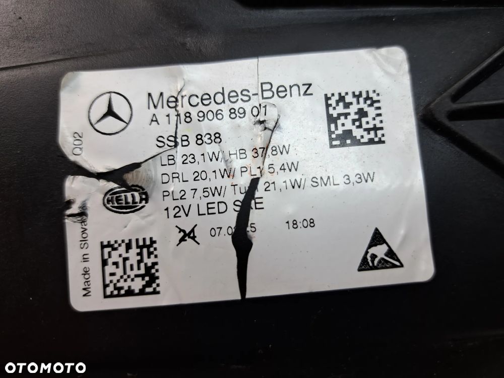 Mercedes-Benz CLA C118 X118 W118 LAMPA PRZEDNIA PRZÓD USA - 7