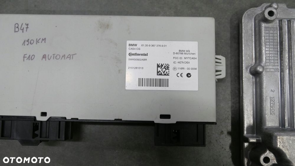 bmw f10 f11 komputer sterownik silnika dde ecu cas b47 8587952 9367376 - 3