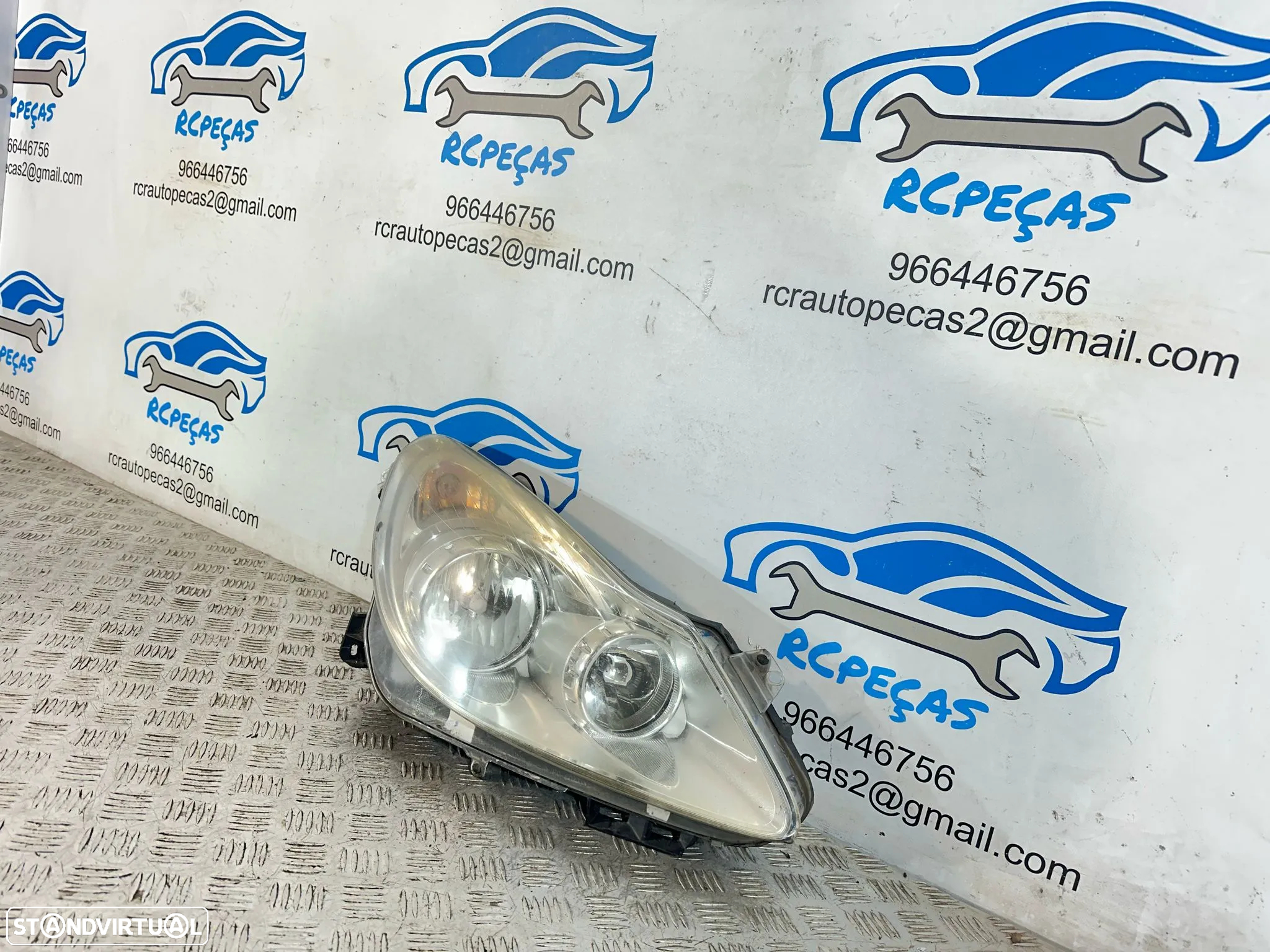 .Conjunto Oticas Farois Frontal Frente Esquerda Direita Halogenio Original GM Opel Corsa D 13186384 13186383 2006 - 2014 - 7