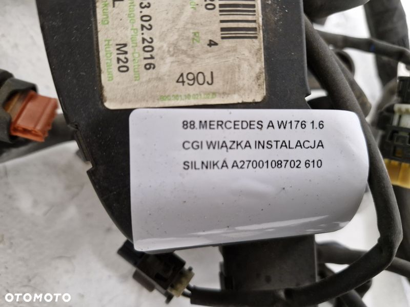 MERCEDES A W176 1.6 CGI WIĄZKA INSTALACJA SILNIKA A2700108702 - 4