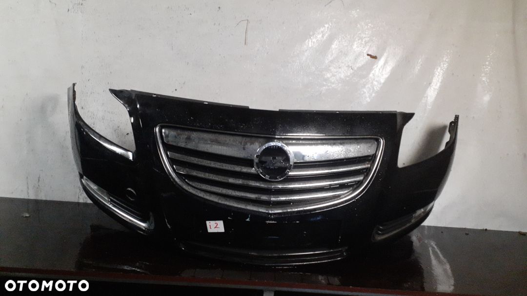 } ZDERZAK PRZÓD PRZEDNI DO OPEL INSIGNIA A 1 I Z20R CZARNY HALOGENY - 1