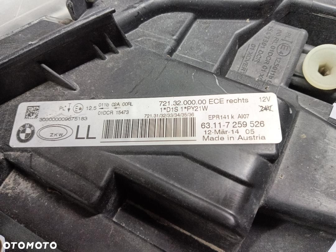 LAMPA PRZÓD PRZEDNIA PRAWA BMW F30 63117259526 - 9