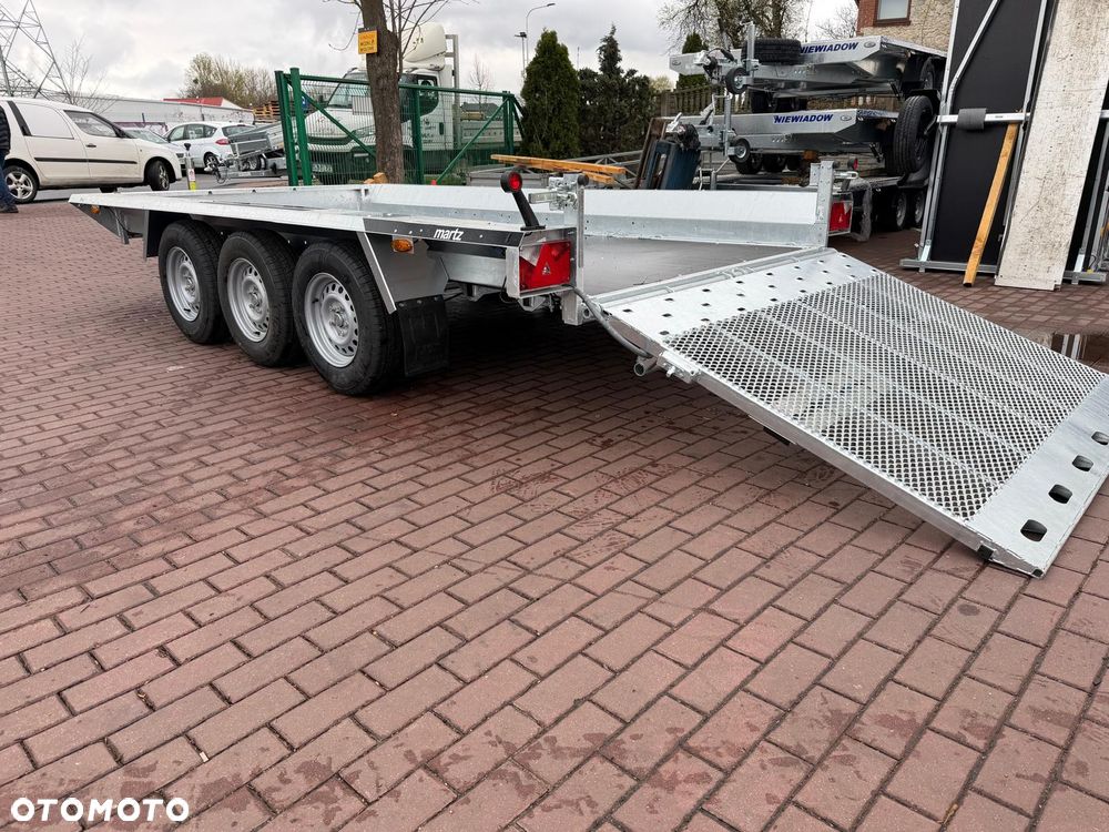 Martz Przyczepa  Bau 400x180 3500kg 3 osie koła 185R14C pod koparke koparka walec - 12