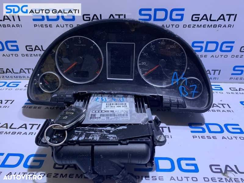 Kit Pornire ECU Calculator Motor Cip Cheie si Ceas Ceasuri Bord Audi A4 B7 2.0 TDI BRE 2005 - 2008 Cod 03G906016LR 0281013888 [LC1335] - 1