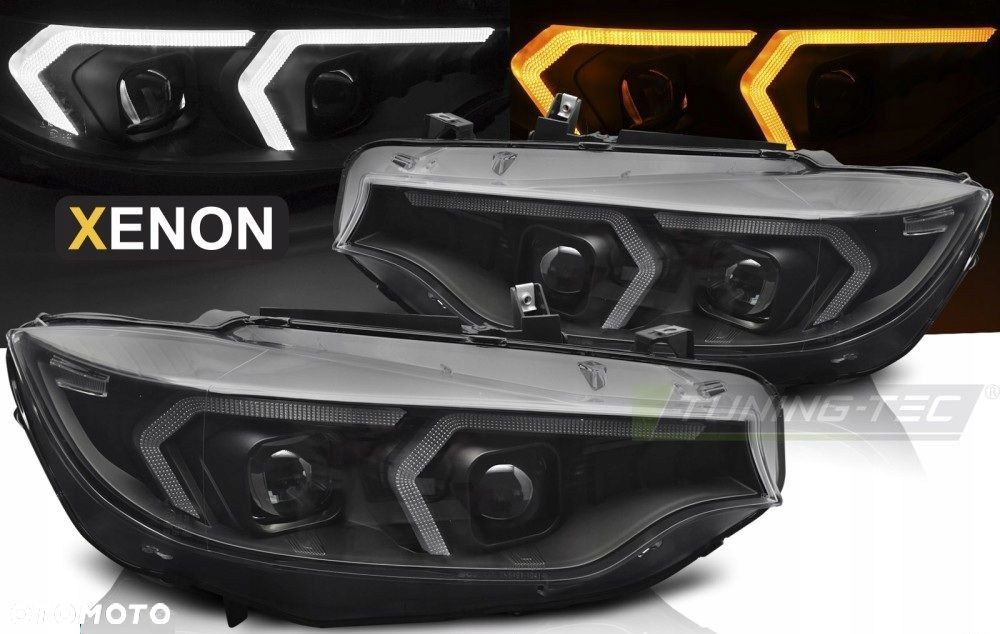 Reflektory Lampy L+R Bi-Xenon LED Ringi Black Tuning Bmw 4 f32 f33 f36 f82 - 2