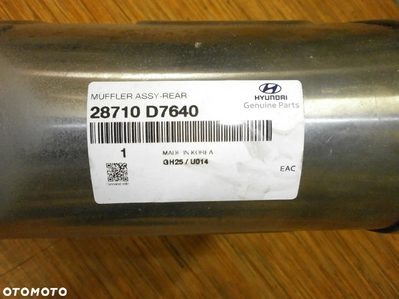 Tłumik końcowy tylny HYUNDAI TUCSON nr kat. 28710D7640 - 2