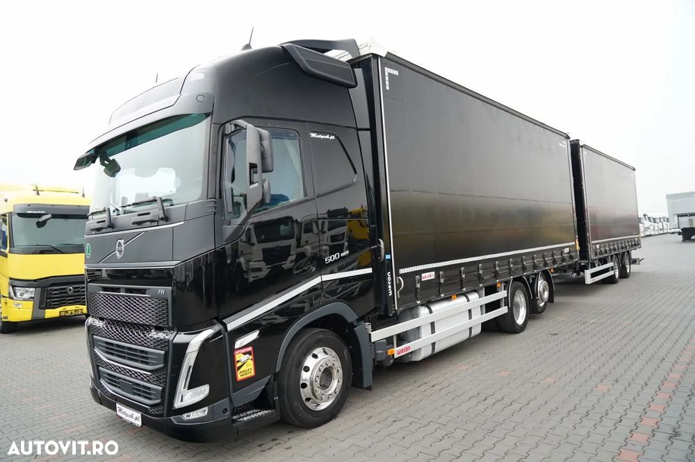Volvo FH 500 / XXL / COMBINAT TANDEM TRAVEL 120 M3 / 2024 / I-PARK COOL / DOCURI SLING PENTRU CAMION / RIDICABILE / JANTE DIN ALIAJ / REMORCA WECON / CONTRACT POST-SERVICE - 2
