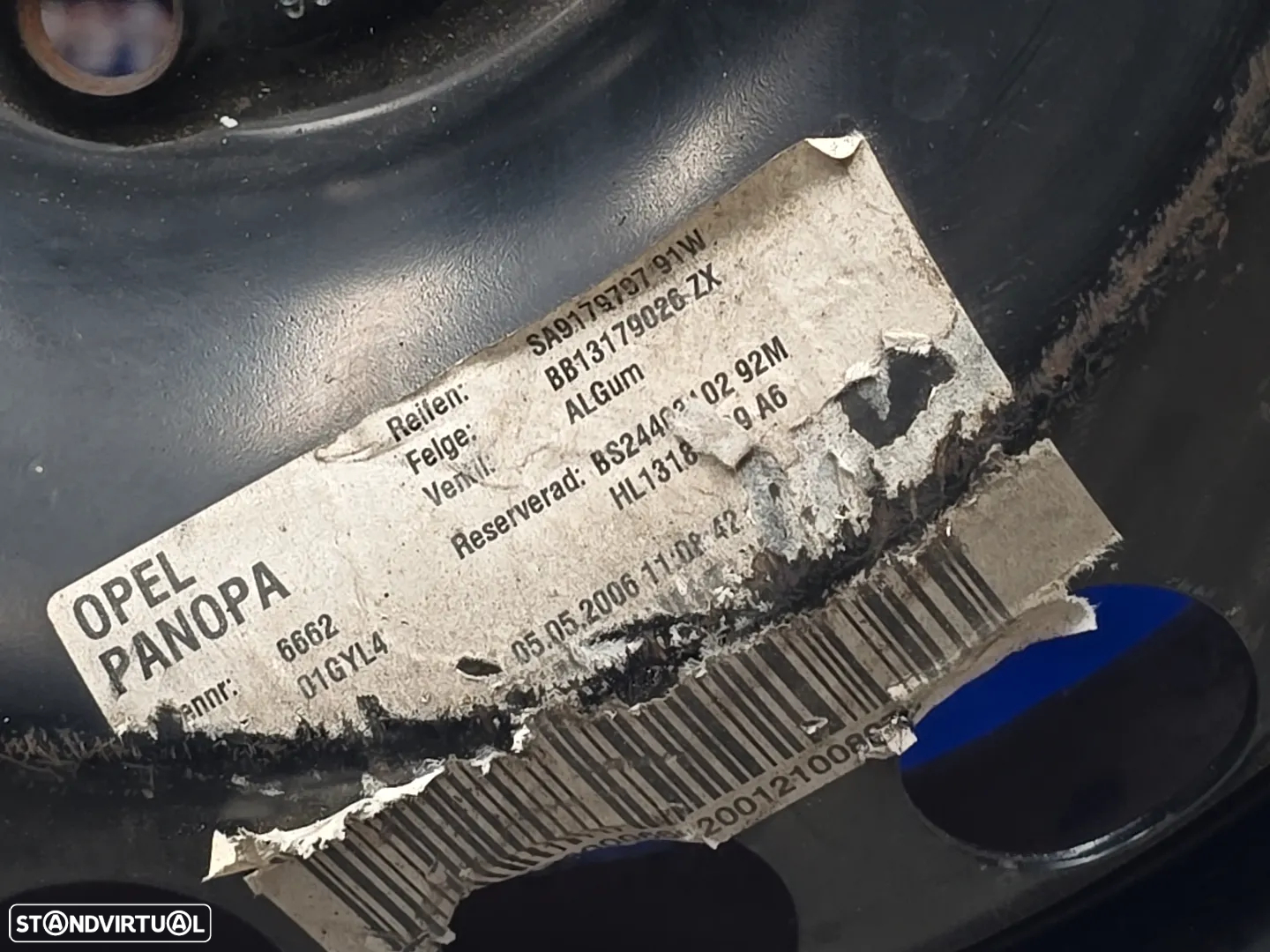 Jante Roda Suplente originais para opel vectra signum astra saab  2002+ R16 115/70/R16 - 8