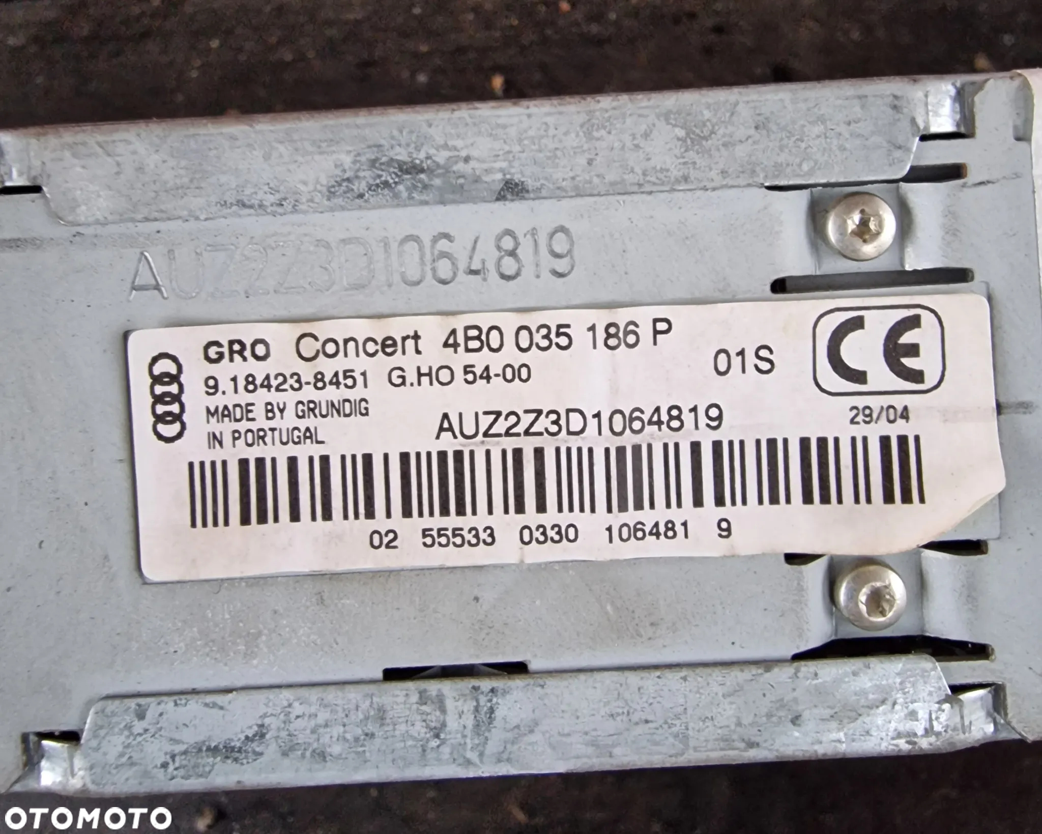 RADIO CD Concert + KOD 4B0035186P AUDI A6 C5 LIFT - 5