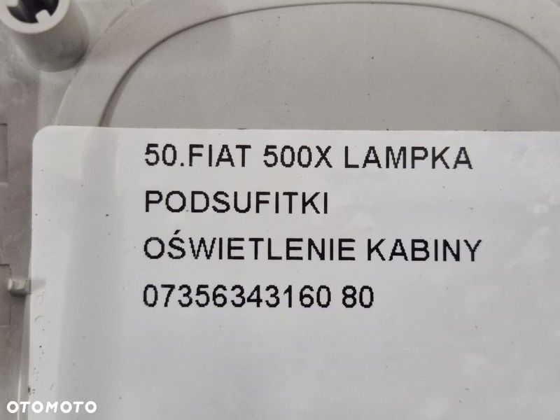 fiat 500x lampka podsufitki oświetlenie kabiny 07356343160 - 7