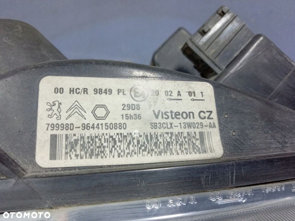 PARTNER BERLINGO I LIFT REFLEKTOR PRAWY LAMPA EU 9644150880 - 7