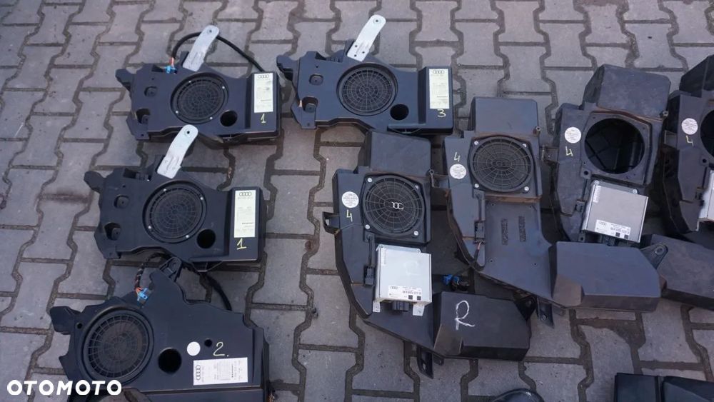 SPRZĘT AUDIO ORYGINALNY FABRYCZNY SUBWOOFER OBUDOWA GŁOŚNIKA DRZWI LEWA PRAWA STRONA AUDI A6 C6 A5 SPORTBACK A4 B8 - 3