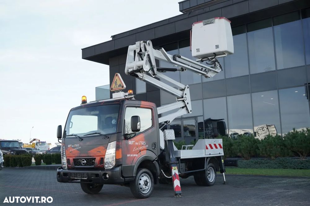 Nissan CABSTAR / ZWYŻKA 16,3 METRÓW / FRANCE ELEVATEUR /  BLIŹNIAK / UDŹWIG - 200 kg / 4 PODPORY / - 1