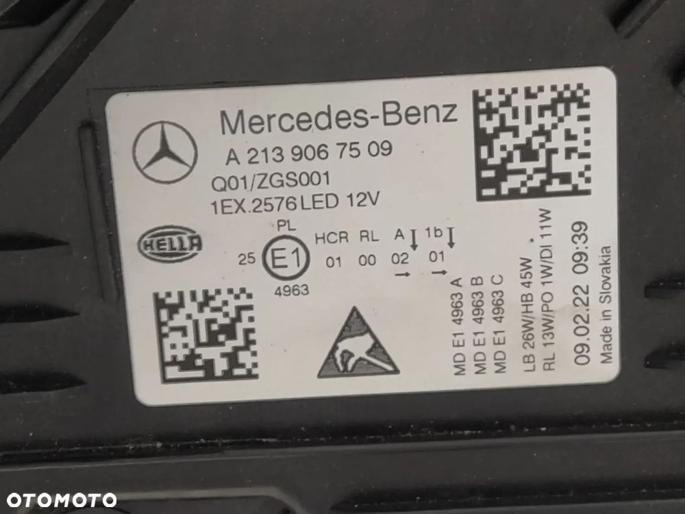 MERCEDES E KLASA W213 LIFT LAMPA REFLEKTOR PRZÓD PRZEDNI LEWA LEWY FULL LED PERFORMANCE PRZETWORNICA KOMPLETNA ORYGINAŁ - 27