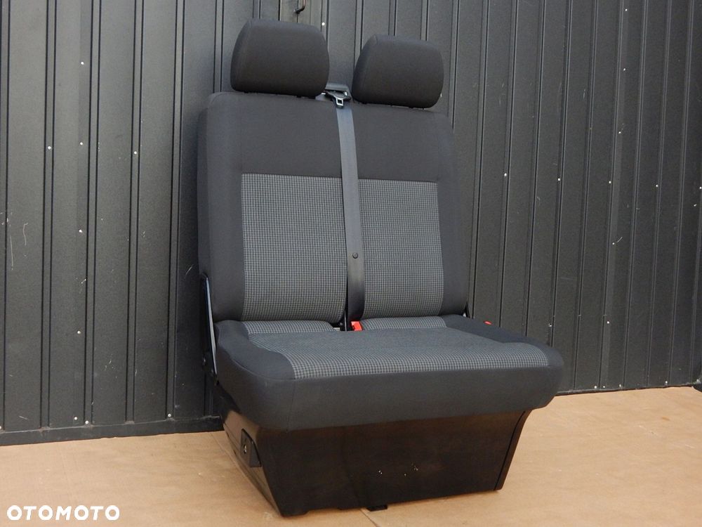 vw t5 lift t6 t6.1 fotel pasażera dwójka prawy przód ławka double grid - 4