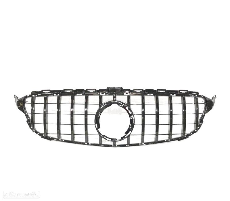 GRELHA FRONTAL MERCEDES W205 19- LOOK AMG GT PRETO - 4