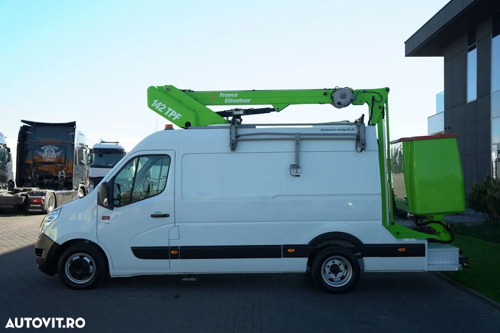 Renault MASTER / AERIAL / Platformă de lucru aeriană Elevateur 142 TPF - 14 m / MAX 265 kg / TABLĂ / - 7