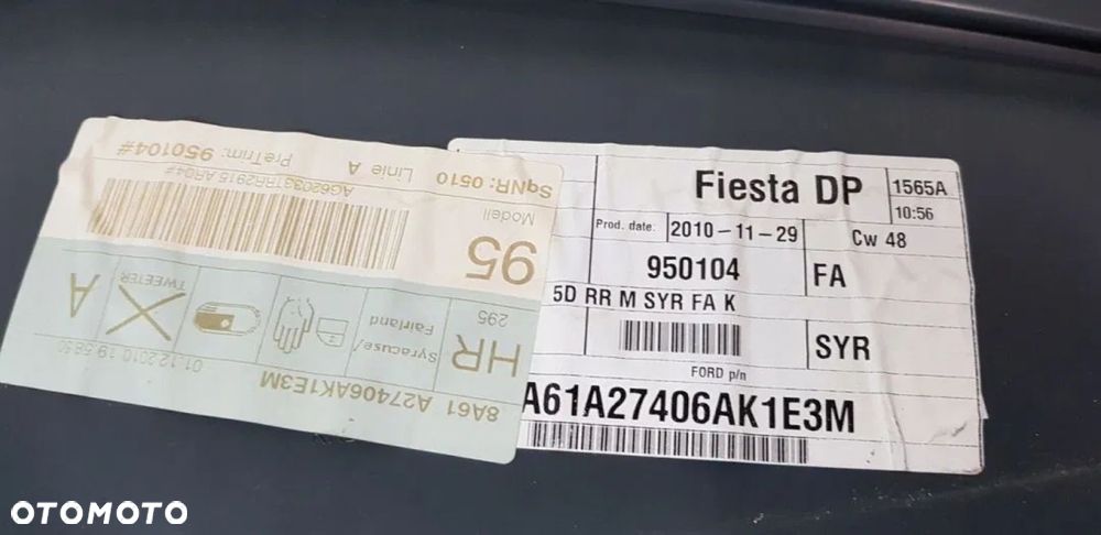 BOCZEK DRZWI LEWY PRAWY TYŁ FORD FIESTA MK7 5D - 9