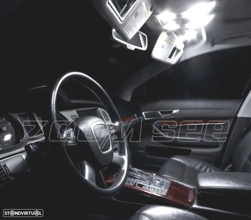 KIT COMPLETO 17 LAMPADAS LED INTERIOR PARA AUDI A6 S6 RS6 C6 SEDAN 05-11 - 2