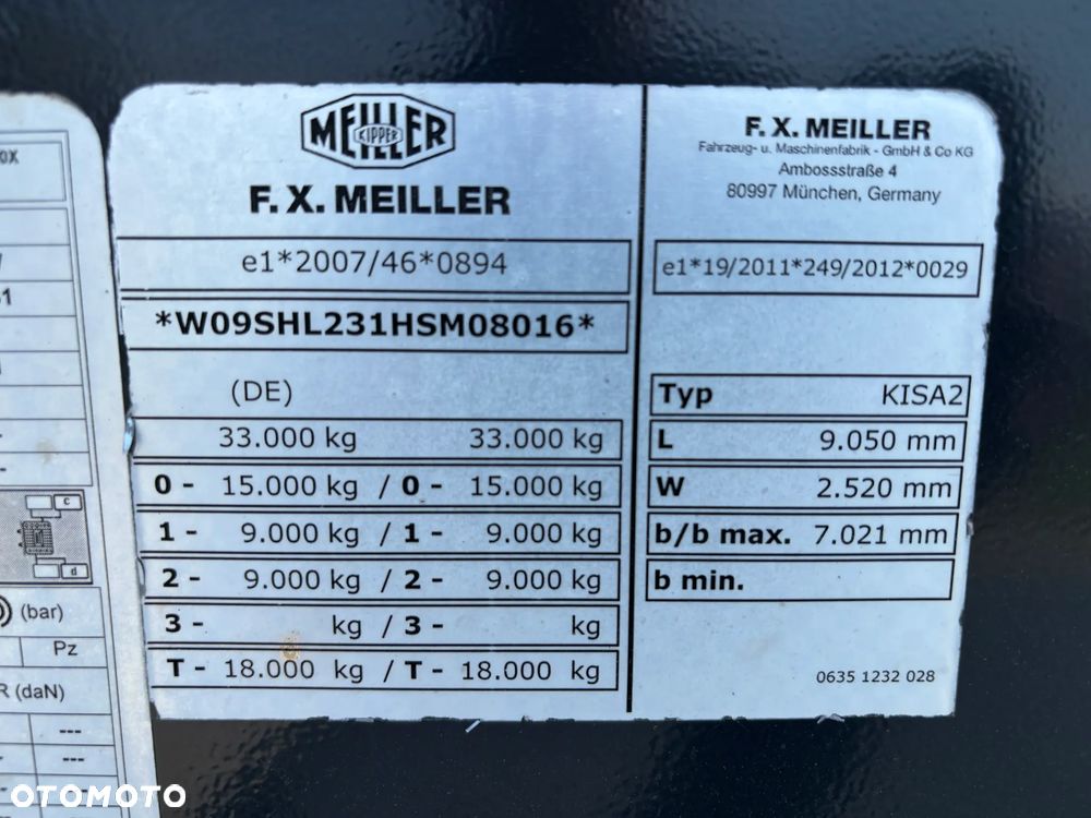 Meiller KISA 2 stalowa 2 osie do 3 osiowego ciągnika, plandeka automatyczna , hamulce tarczowe (CARNEHL, LANGENDORF, SCHMITZ, SCHWARZMULLER) - 19