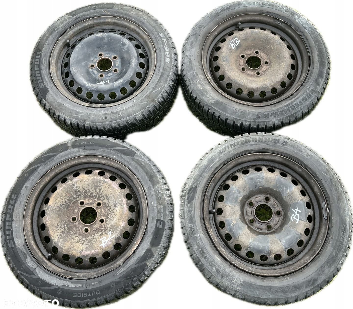Felgi stalowe Ford 16" Opony zimowe Komplet 4 sztuki - 1