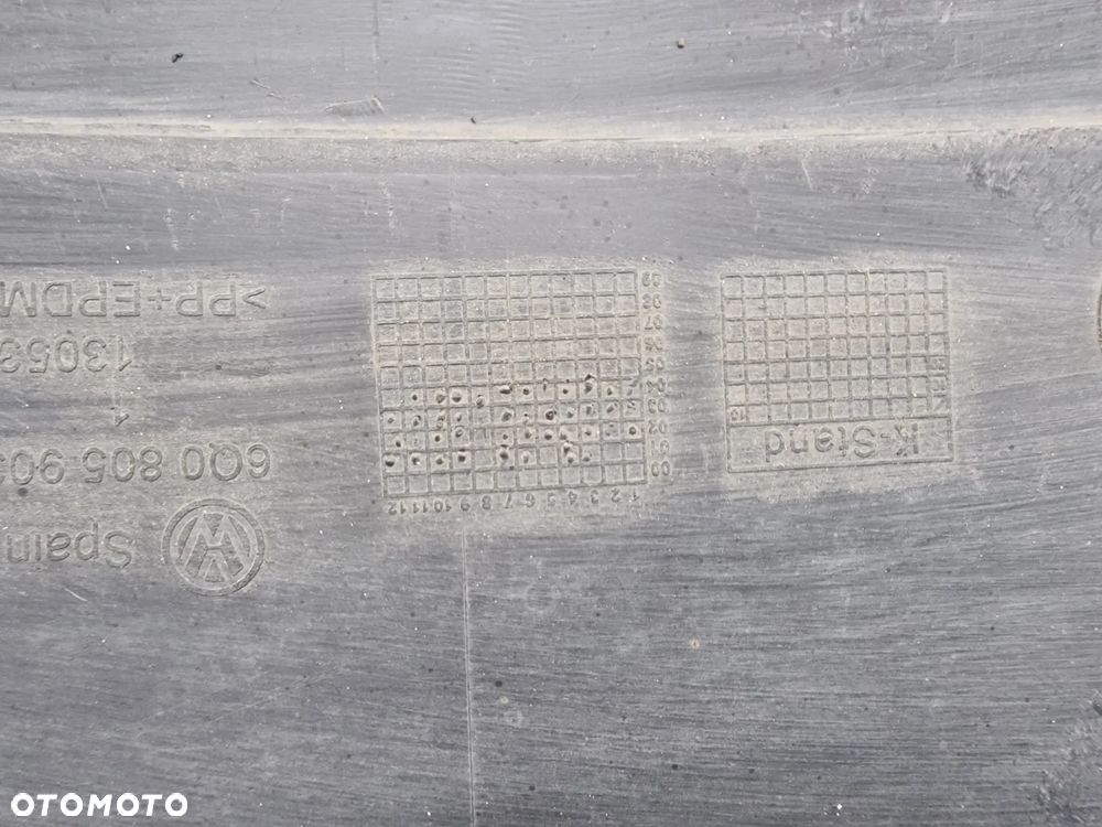 VW POLO OKULAR 01-05 OSŁONA / DOKŁADKA POD ZDERZAK / SPOJLER ZDERZAKA PRZEDNIEGO PRZÓD , NR 6Q0805903 , NR AUKCJI OSŁ785 - 10