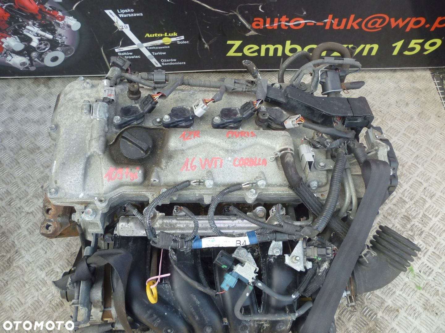 SILNIK TOYOTA AURIS COROLLA 1.6 VVTI A1ZR T12U 109 TYS - 2
