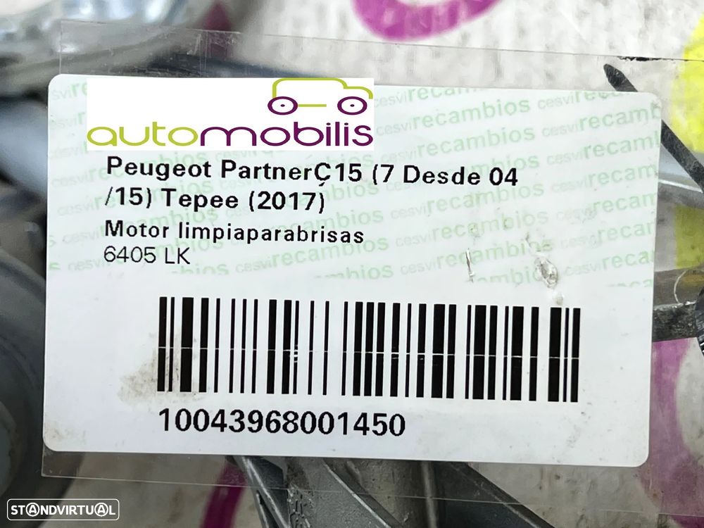 Limpa Vidros PEUGEOT PARTNER / CITROEN BERLINGO Ref. 96828614 - NO. 340060 - 5