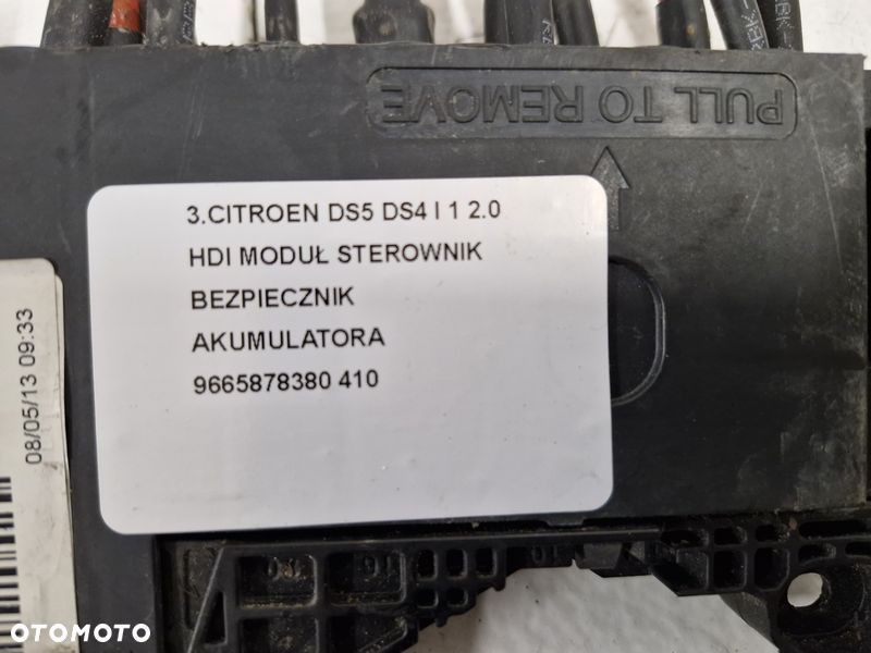 CITROEN DS5 DS4 I 1 2.0 HDI MODUŁ STEROWNIK BEZPIECZNIK AKUMULATORA 9665878380 - 3