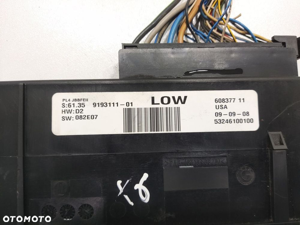 MODUŁ STEROWNIK KOMFORTU BMW X6 E71 9193111 9193111-01 2007-2014 - 4