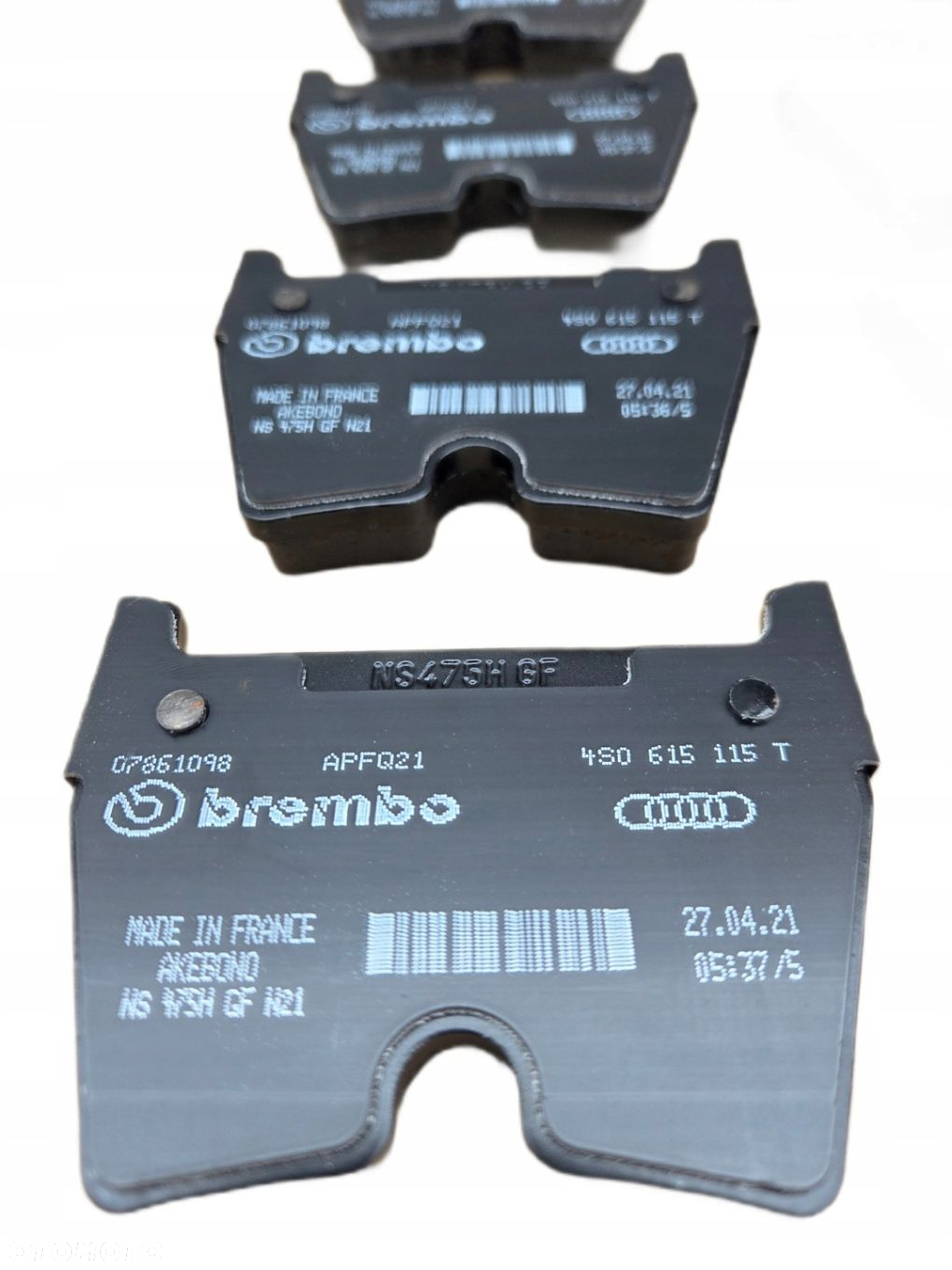 OE AUDI R8 4S LAMBORGINI HURACAN KLOCKI HAMULCOWE PRZÓD PRZEDNIE 4S0615115T - 2