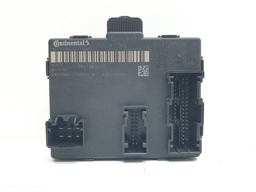 MODUŁ STEROWNIK DRZWI PRZÓD PRZEDNI LEWY CITROEN C5 X 9853063480 - 1