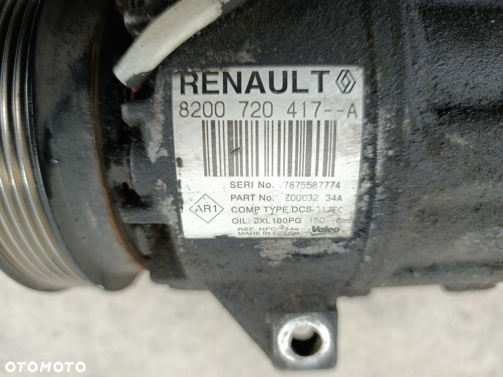POMPA, SPRĘŻARKA KLIMATYZACJI RENAULT LAGUNA III 8200720417 VALEO 1.5 DCI - 5