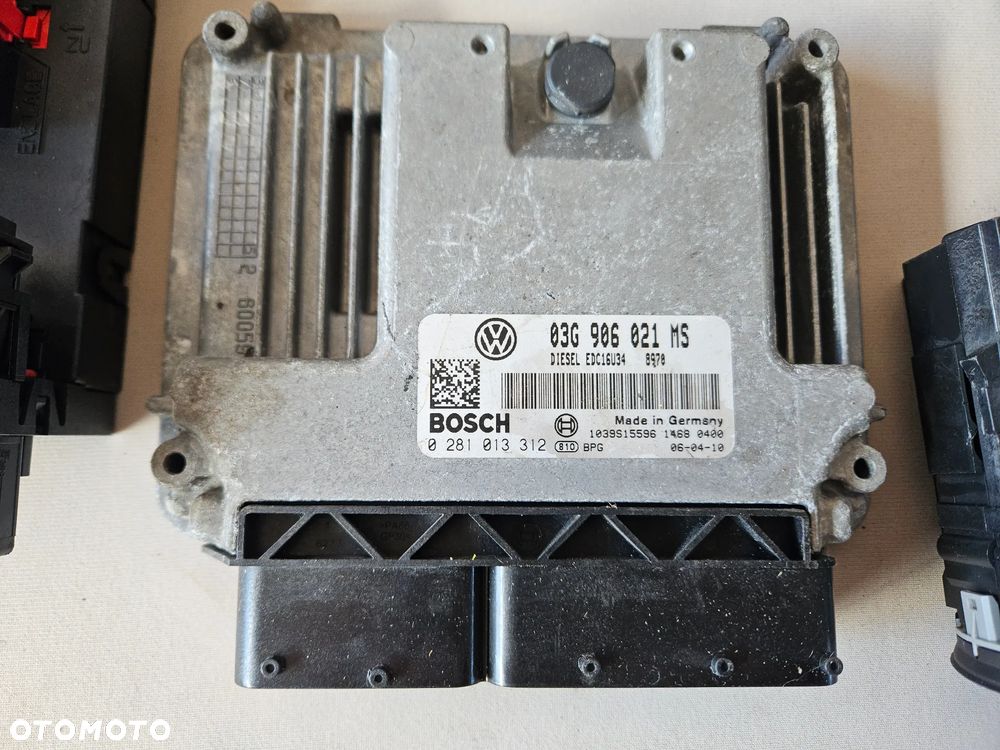 Zestaw startowy sterownik licznik stacyjka VW PASSAT B6 2,0 TDI 103kW 140KM BMP 03G906021MS - 3