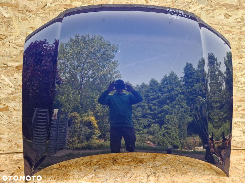 VW Passat B6 FL kod lak LB5N maska silnika pokrywa silnika - 1